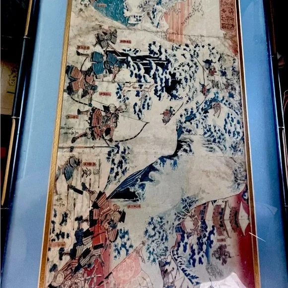 Battle on Mount Yoshino by Sadahide student of Utagawa Kuniyoshi 1787-1861.